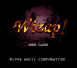 Wizap! - Ankoku no Ou Title Screen
